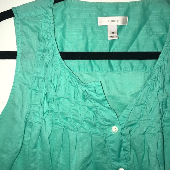 J Crew Sleeveless Top with Smocking - Picture 3 of 3